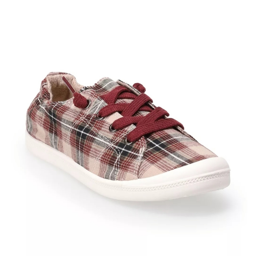 SO Plaid Sneakers, Size 6.5, New